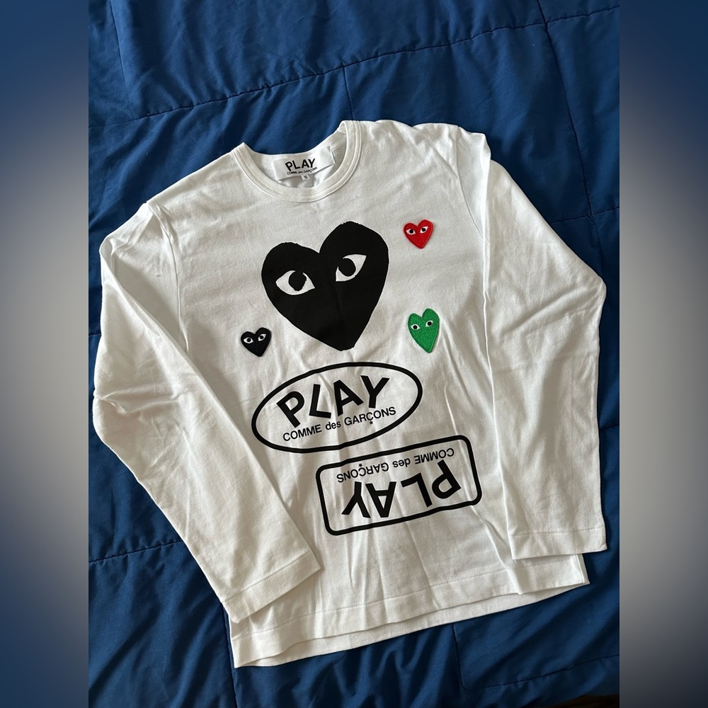 NEW Comme des Garcons PLAY Long Sleeve Shirt